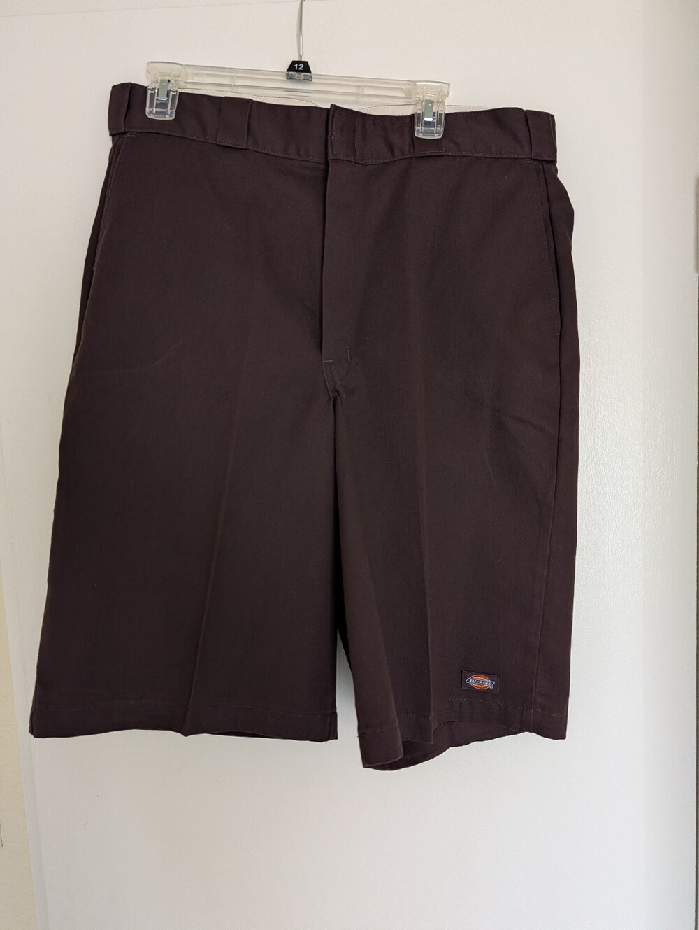 Dickies Men's Dark Brown Flat Front Work Shorts 36 Skater